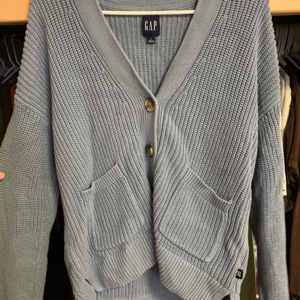 periwinkle gap cardigan
